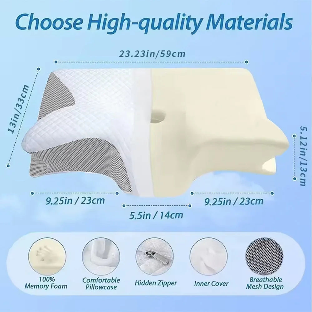 Oreiller à mémoire de forme ergonomique