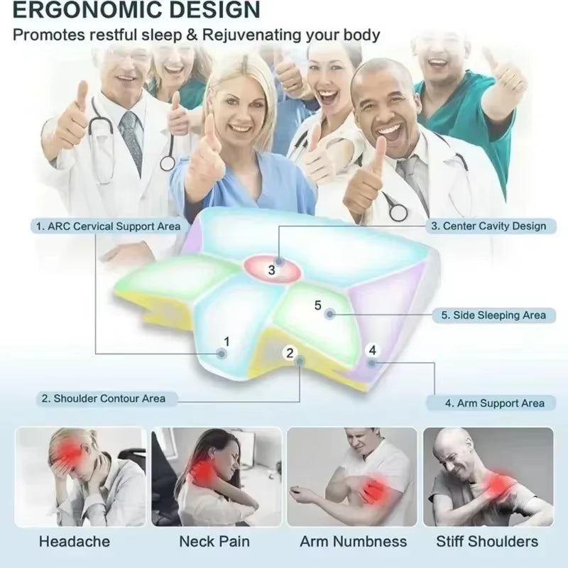 Oreiller à mémoire de forme ergonomique